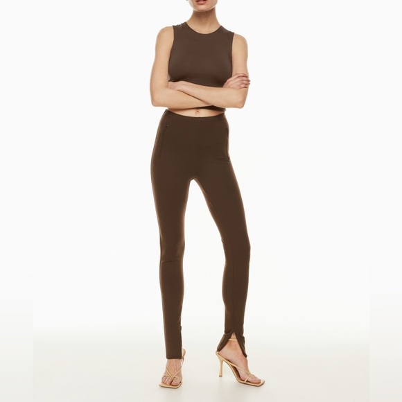 NWT Babaton Aritzia Palisades Brown Legging/Trouser - M - Picture 1 of 7
